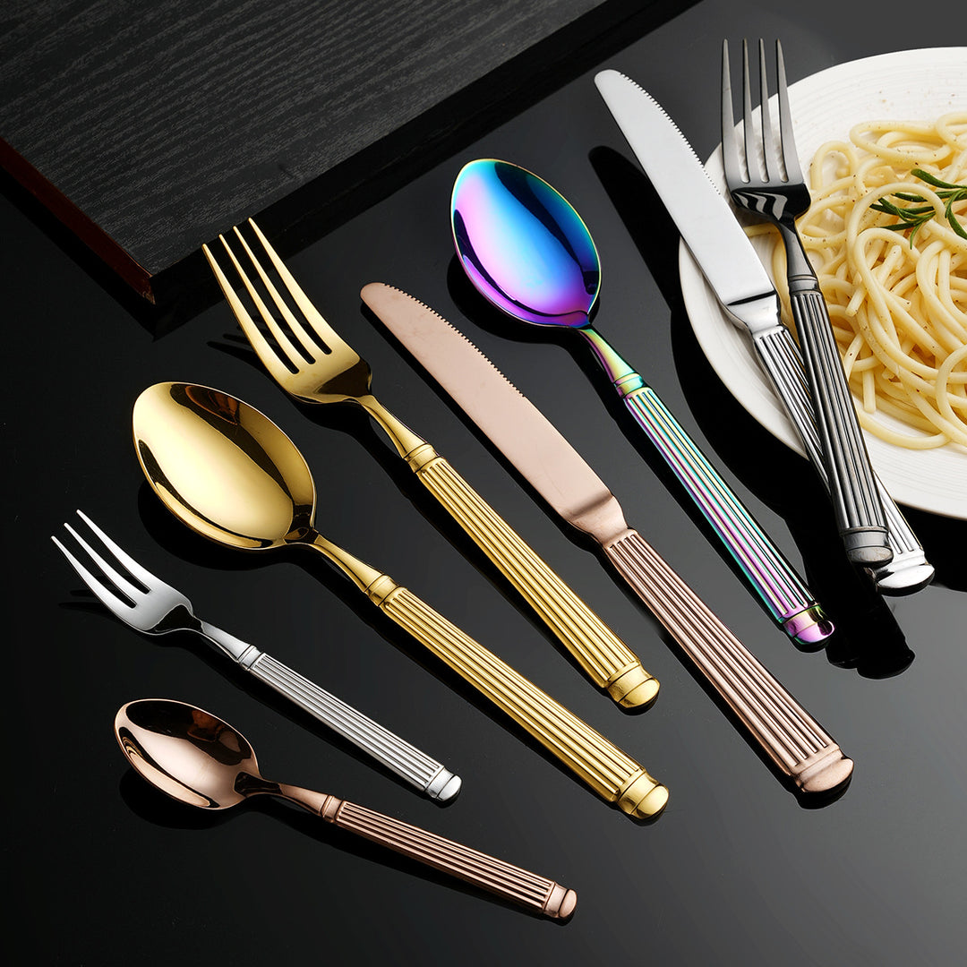 Elegant dessert spoon with exclusive surface design Stornfield
