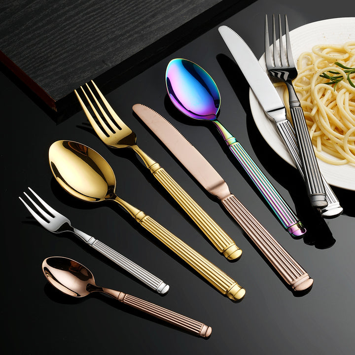 Elegant dessert spoon with exclusive surface design Stornfield