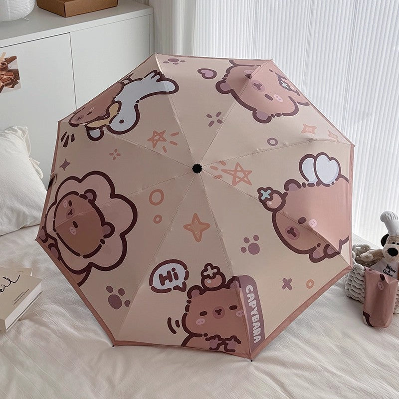 Women's high-quality folding umbrella with playful animal motif Stornfield