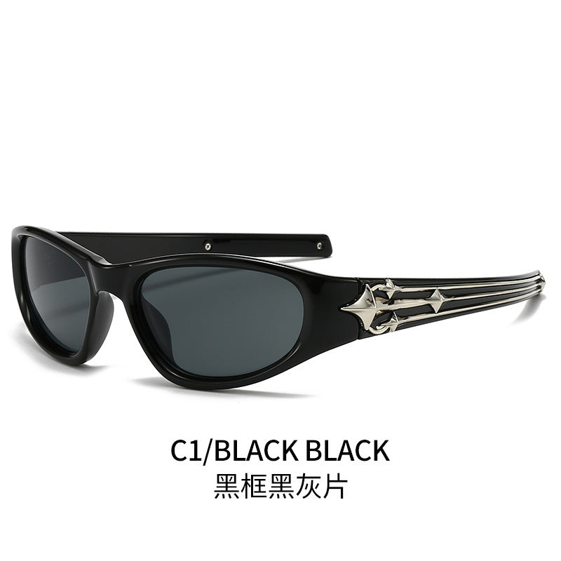 Women's sporty sunglasses in a modern design with a stylish metal frame Stornfield