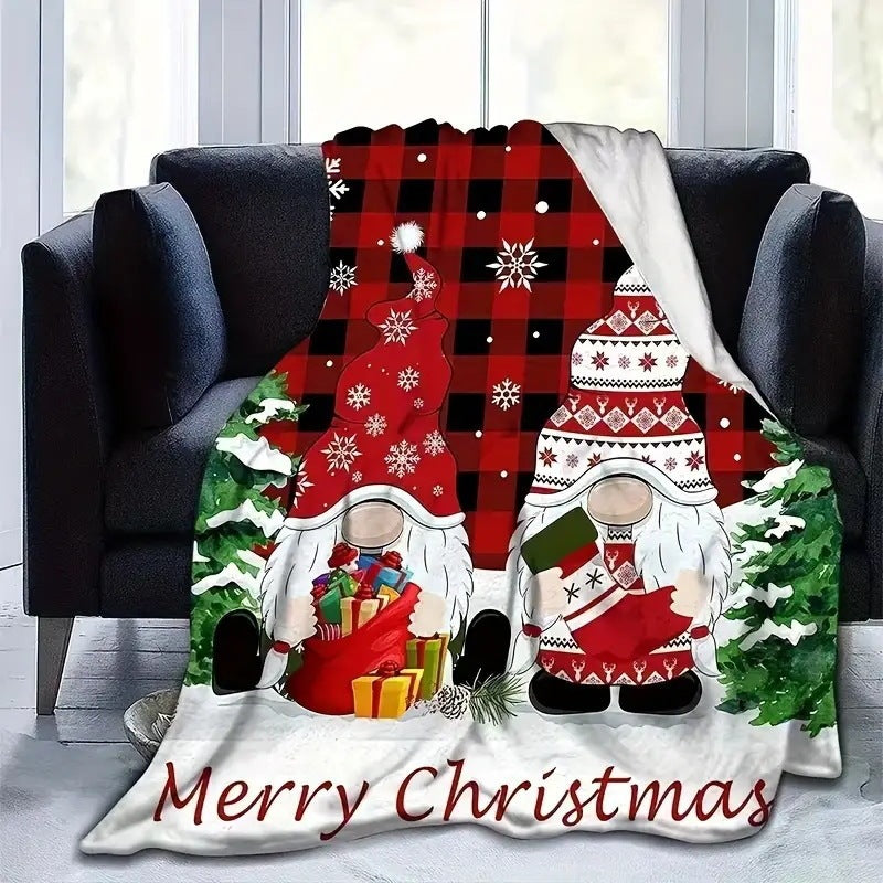 Holiday-Themed Fleece Throw Blanket