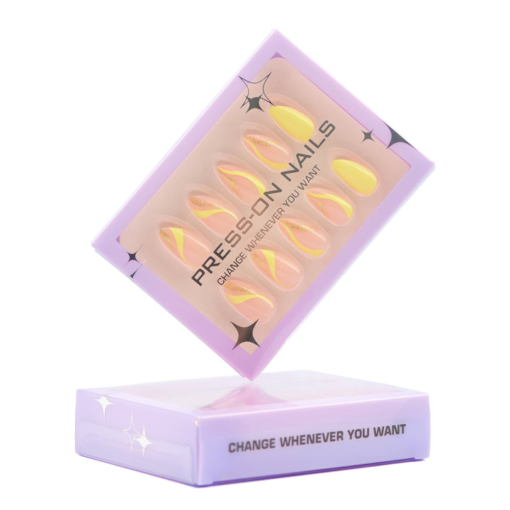 Artificial Press-On Nails with glamorous designs Stornfield