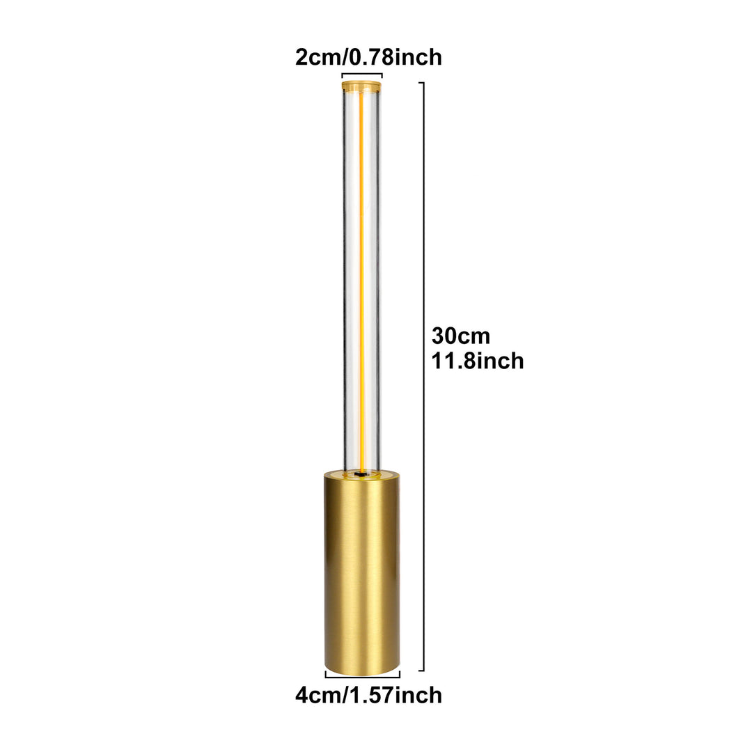 Contemporary Glass Tube Table Lamp