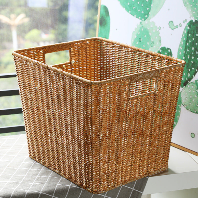 Rectangular Woven Storage Bin with Ergonomic Handles Stornfield