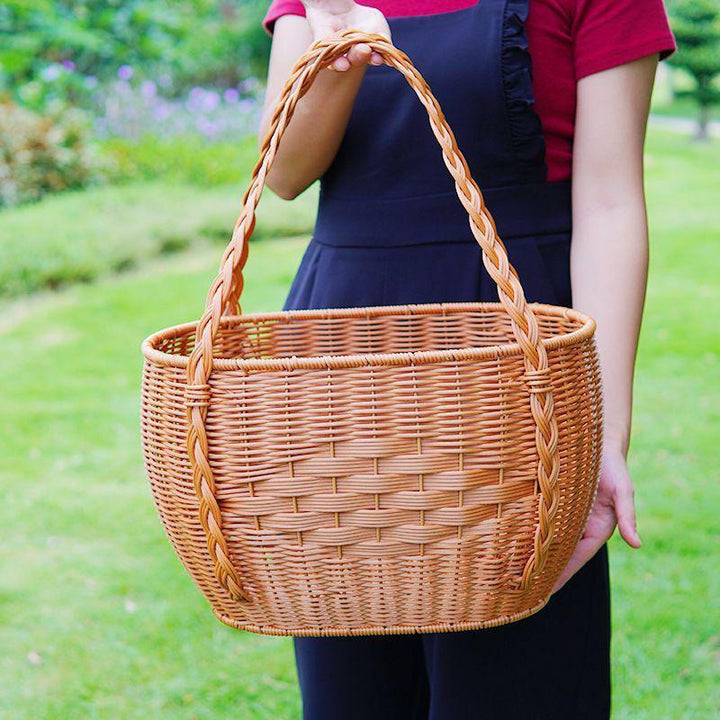 Handwoven Natural Wicker Storage Basket Stornfield