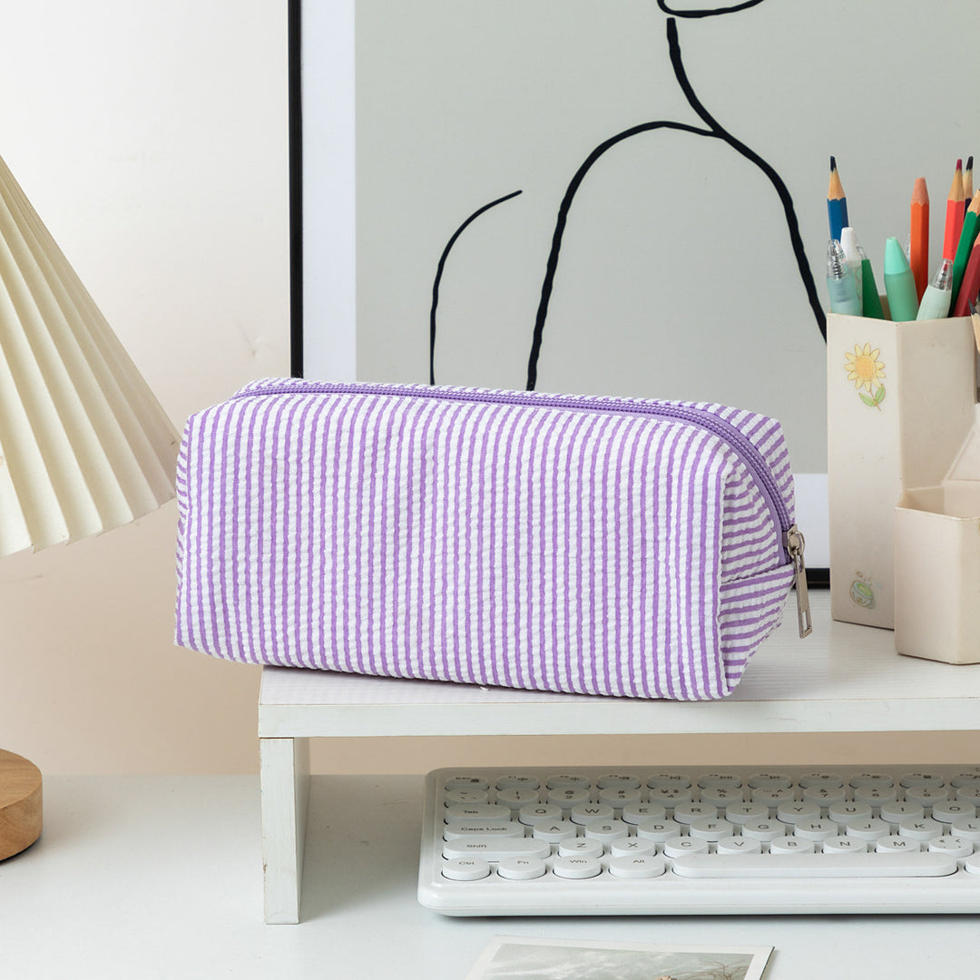 Striped Zippered Pencil Case Bag Stornfield