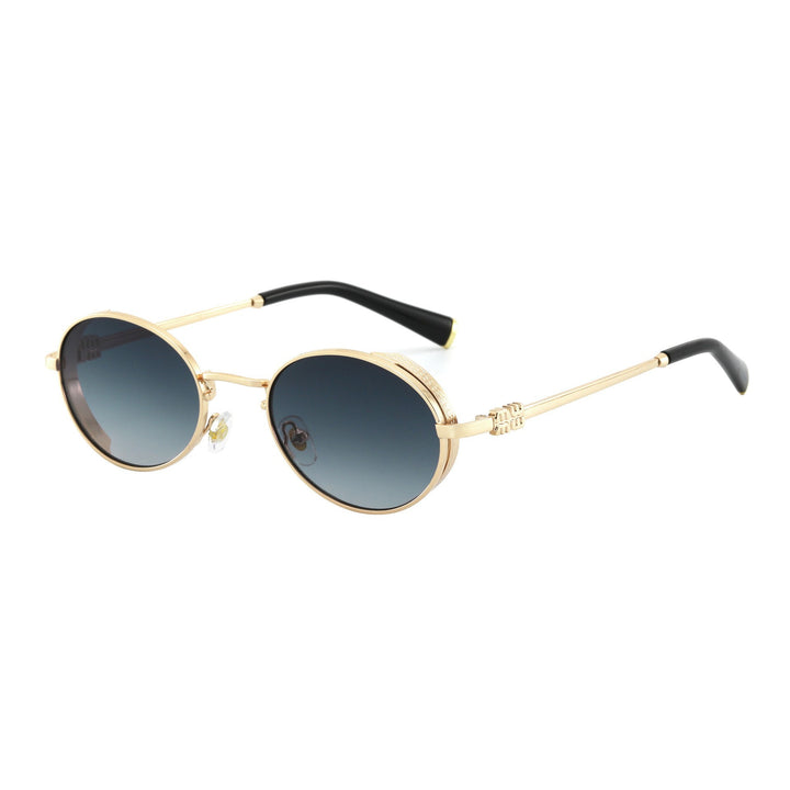 Ladies Round Designer Sunglasses with Elegant Metal Frame Stornfield