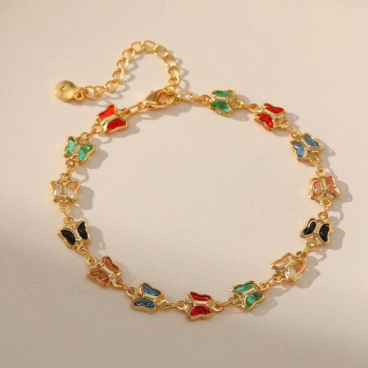 Butterfly and Daisy Charm Anklet Stornfield