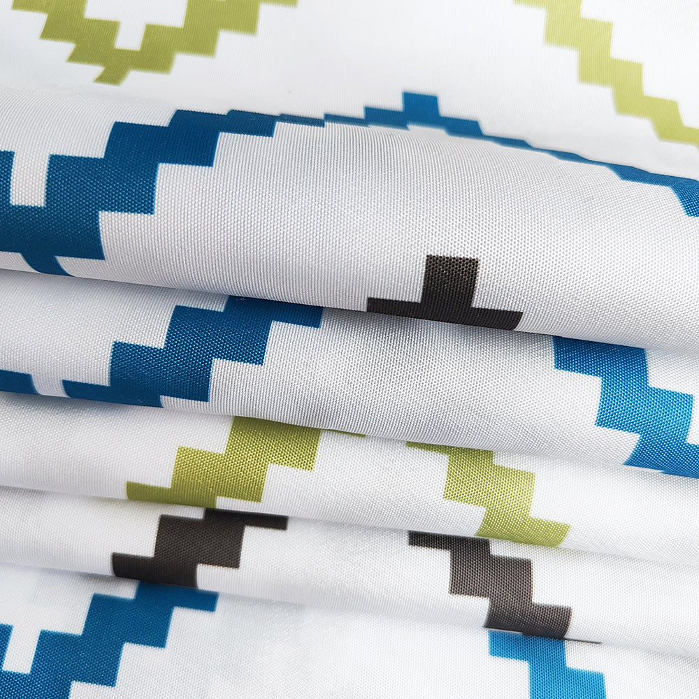 Geometric Zigzag Print Shower Curtain Stornfield