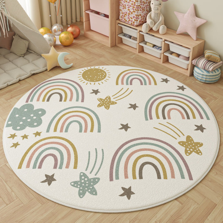 Children's Fun-Themed Round Area Mat Stornfield