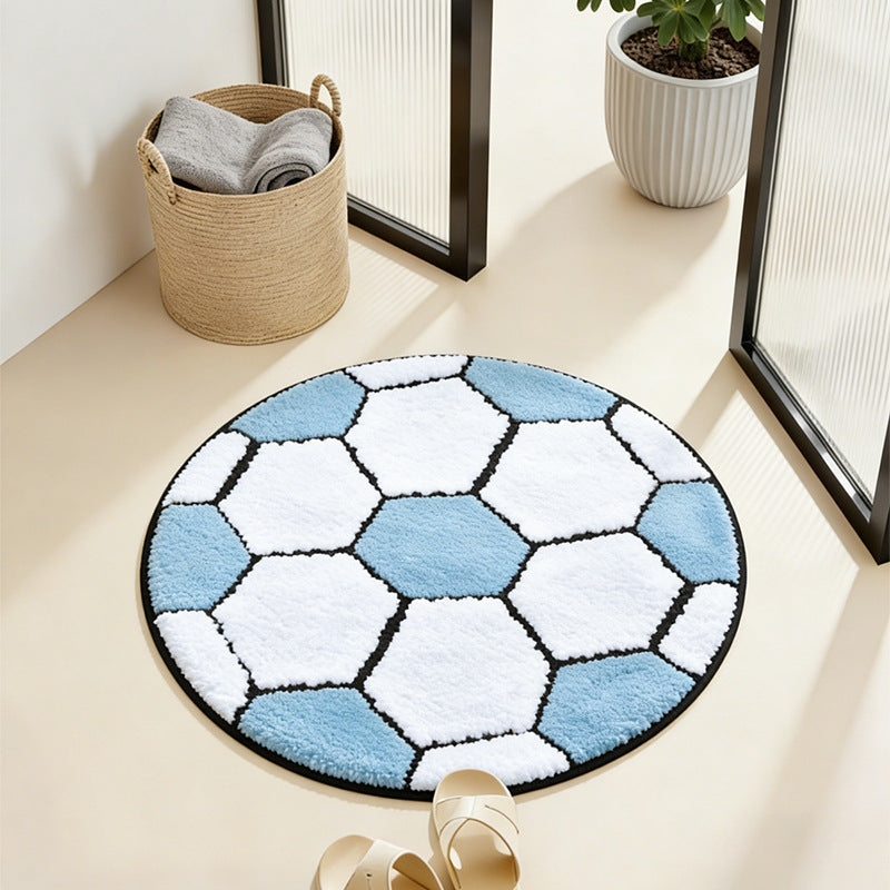Soccer Ball Design Area Rug