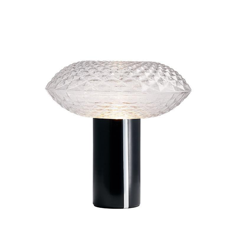 Decorative Glass Table Lamp with Geometric Design