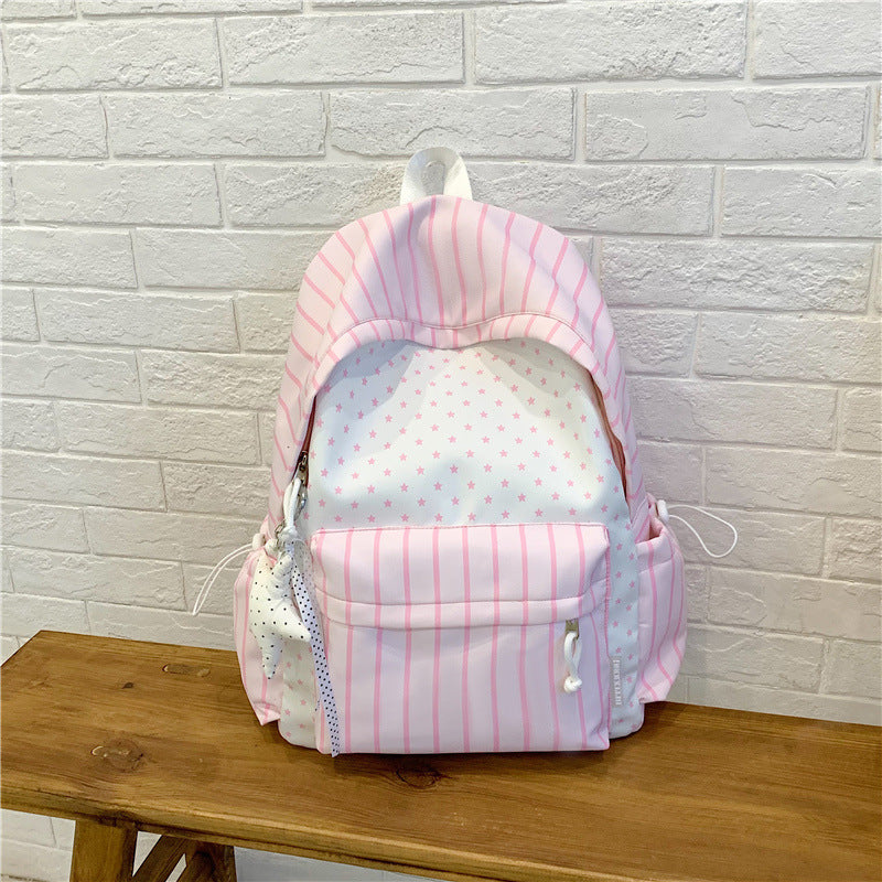 Charming Striped Patterned Backpack Stornfield