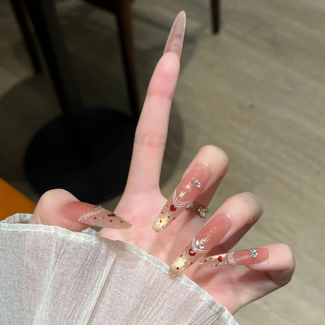 Artistic Holiday-Themed Press-On Nail Art Stornfield