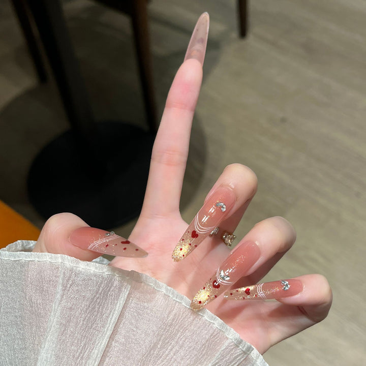 Artistic Holiday-Themed Press-On Nail Art Stornfield