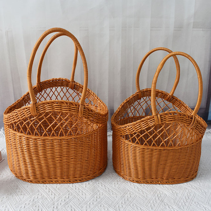 Handwoven Market Tote Basket Stornfield
