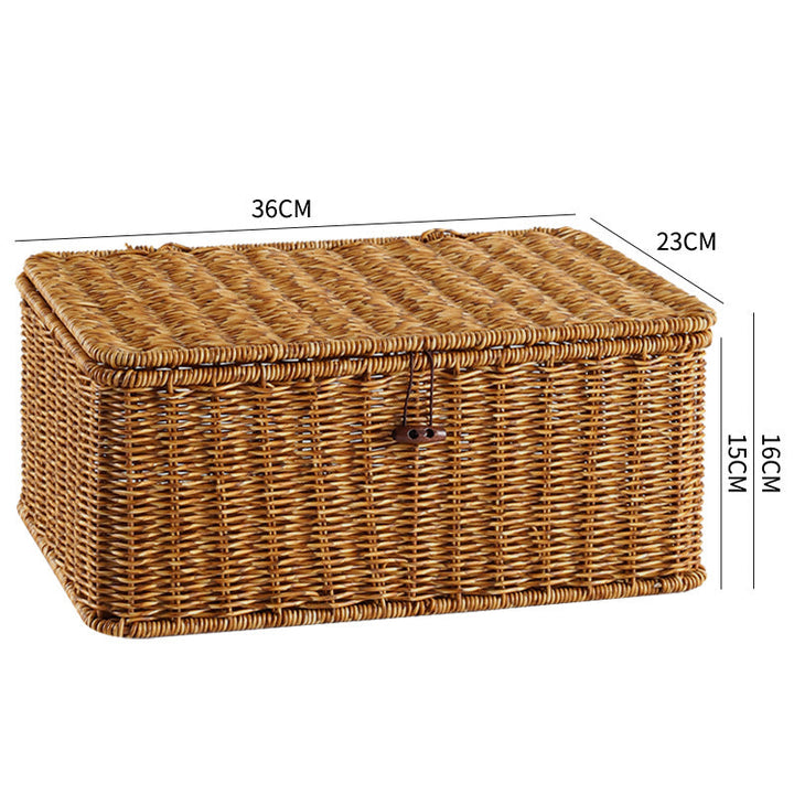Handcrafted Rectangular Wicker Storage Box Stornfield