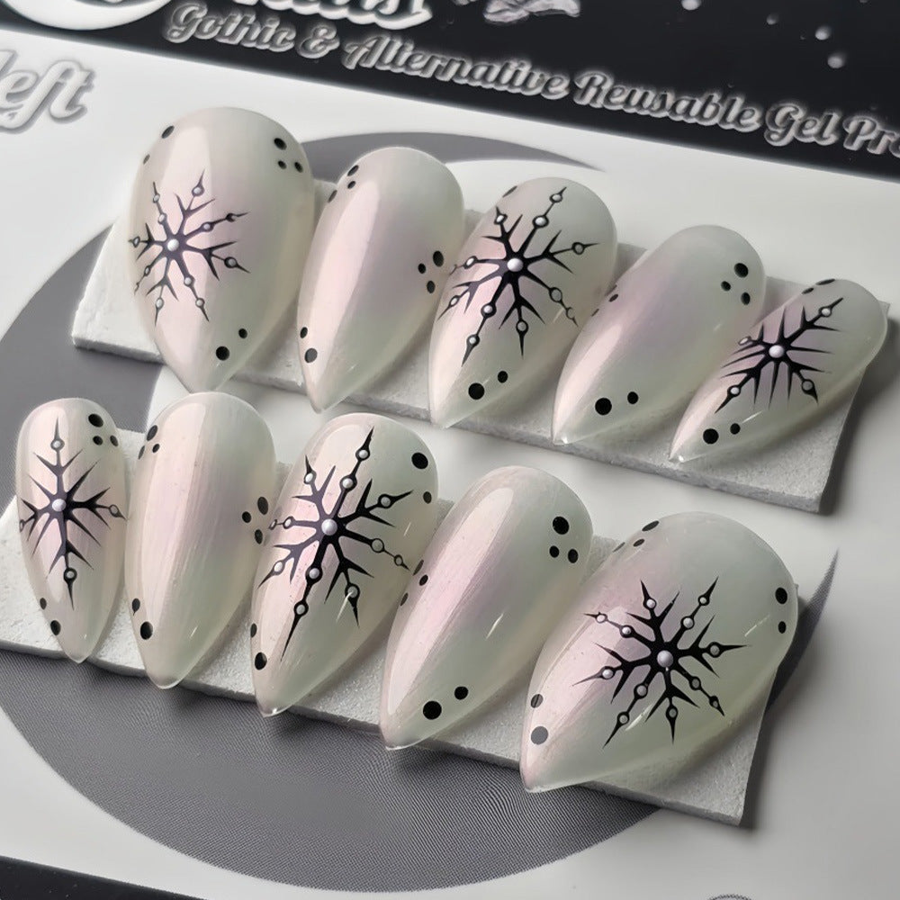 Creative Art Nails with Elegant Snowflake Design Stornfield