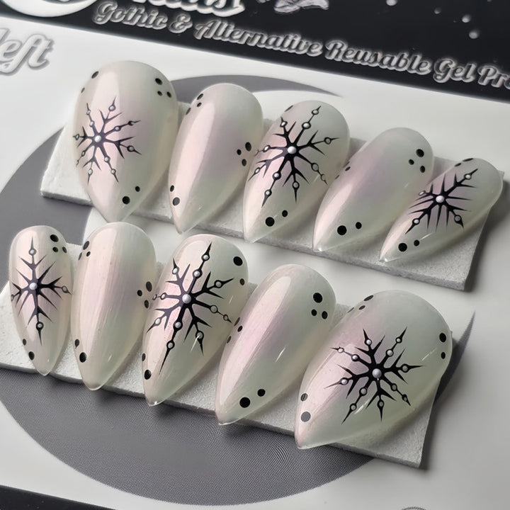 Creative Art Nails with Elegant Snowflake Design Stornfield