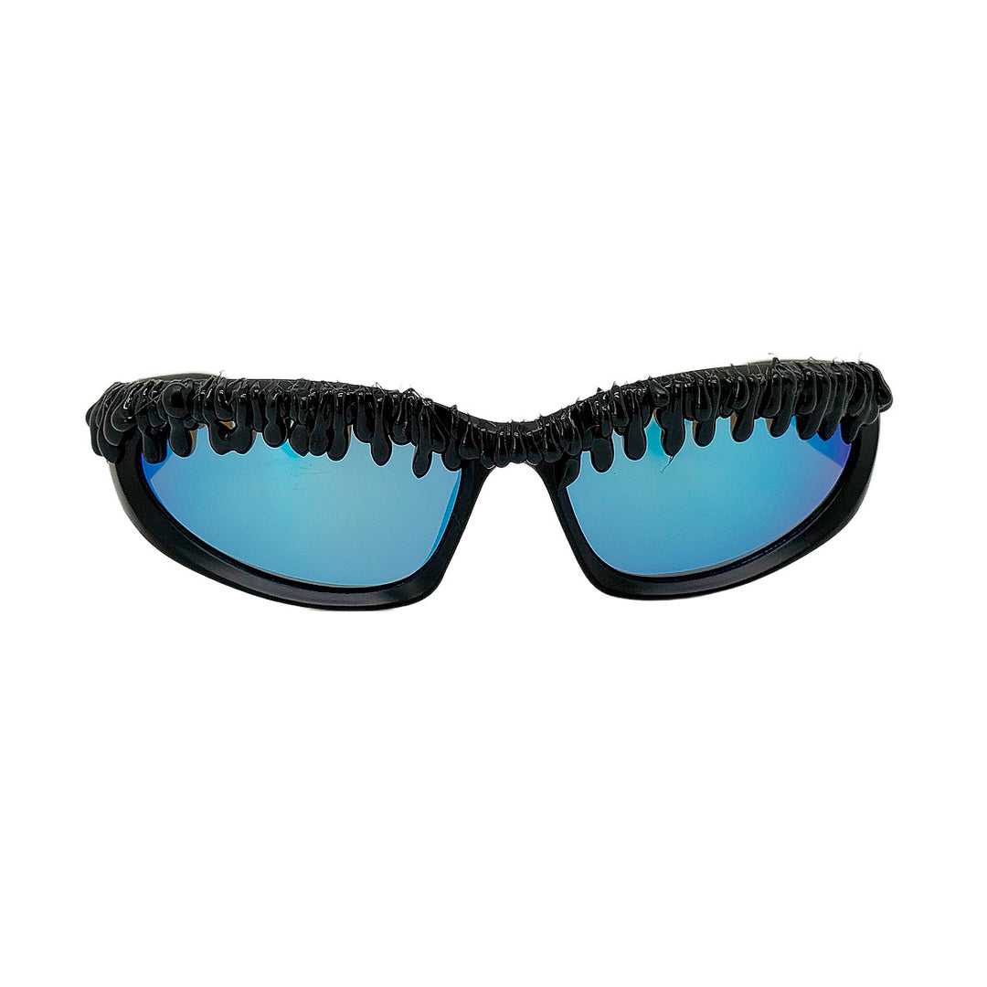 Women futuristic sport sunglasses with unique wave frame Stornfield