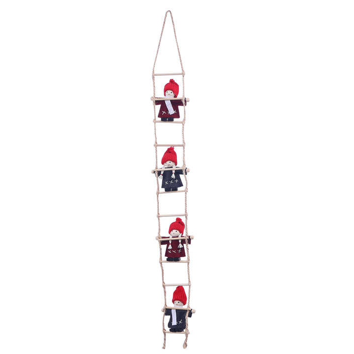 Decorative ladder with Christmas figures