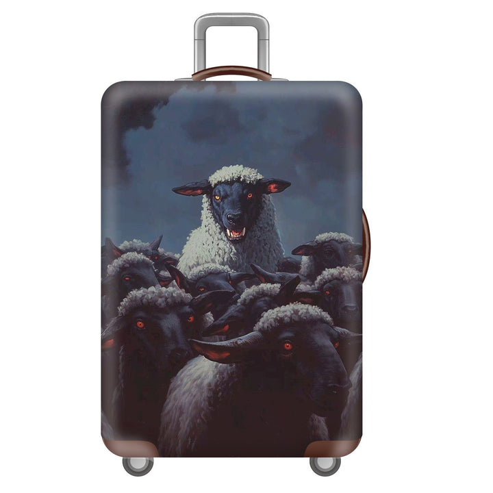 Unisex nan robust Hart shell trolley with lion portrait motif print, shock-resistant ABS polycarbonate shell, multi-wheeled chassis and TSA security lock Stornfield