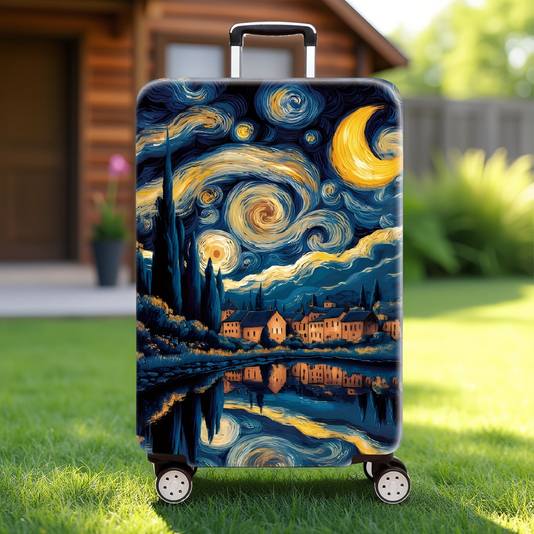 Women's hard shell luggage with creative art graphic Stornfield