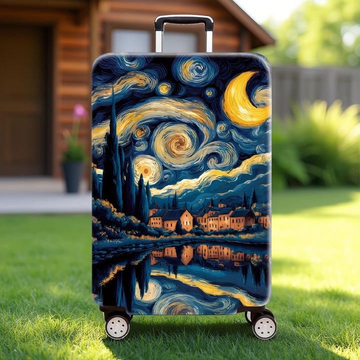 Women's hard shell luggage with creative art graphic Stornfield