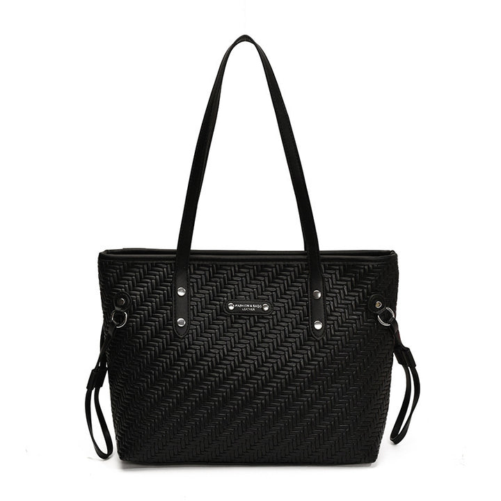 Textured Woven Tote Bag