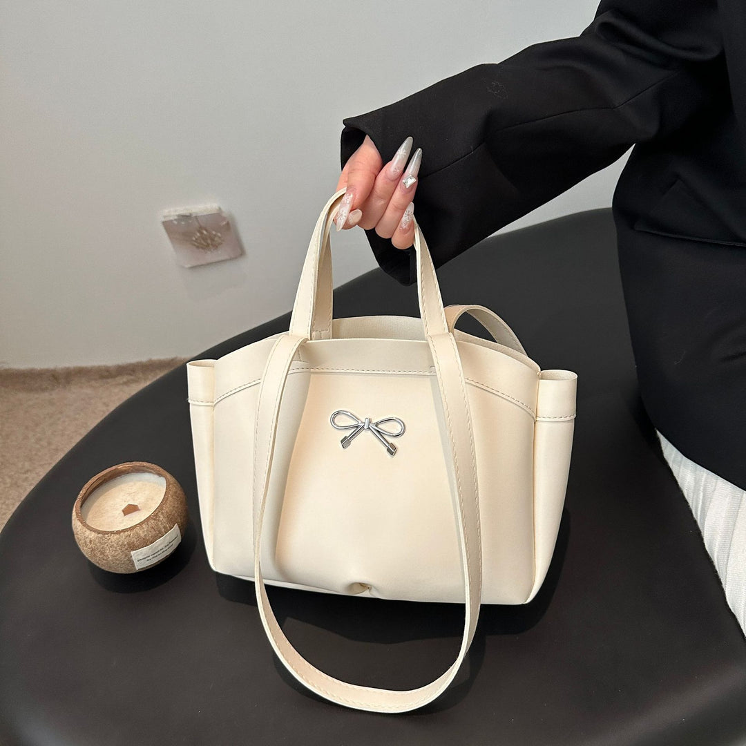 Elegant Bow Accent Handheld Tote Bag Stornfield