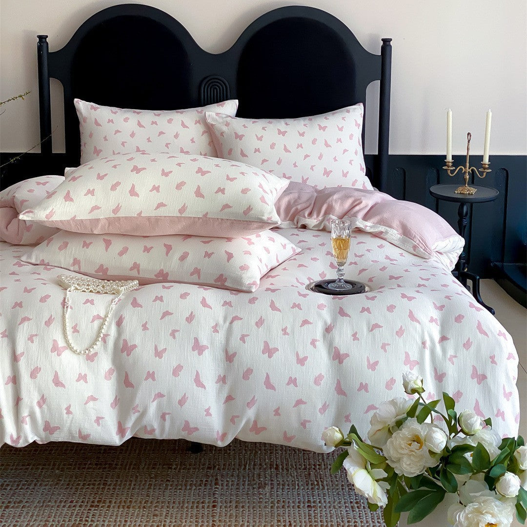 Silky Microfiber Duvet Cover Comforter Bedding Set with Hypoallergenic Pillow Shams