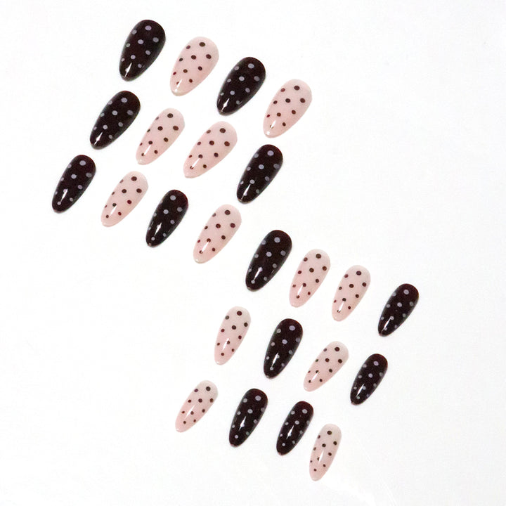 Artistic Polka Dot Stiletto Press-On Nails Stornfield