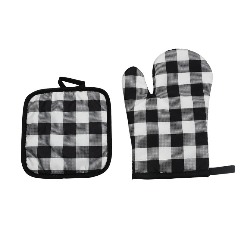 quilted insulated cotton oven mitt and pot holder set Stornfield