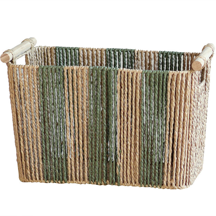 Handcrafted storage basket with natural fiber Stornfield