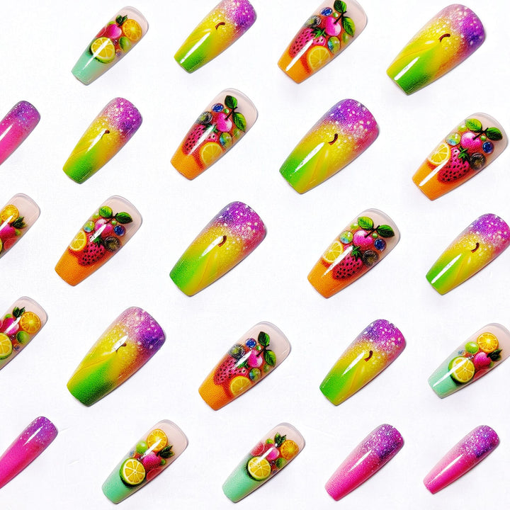 Creative nail art with fruity 3D design Stornfield