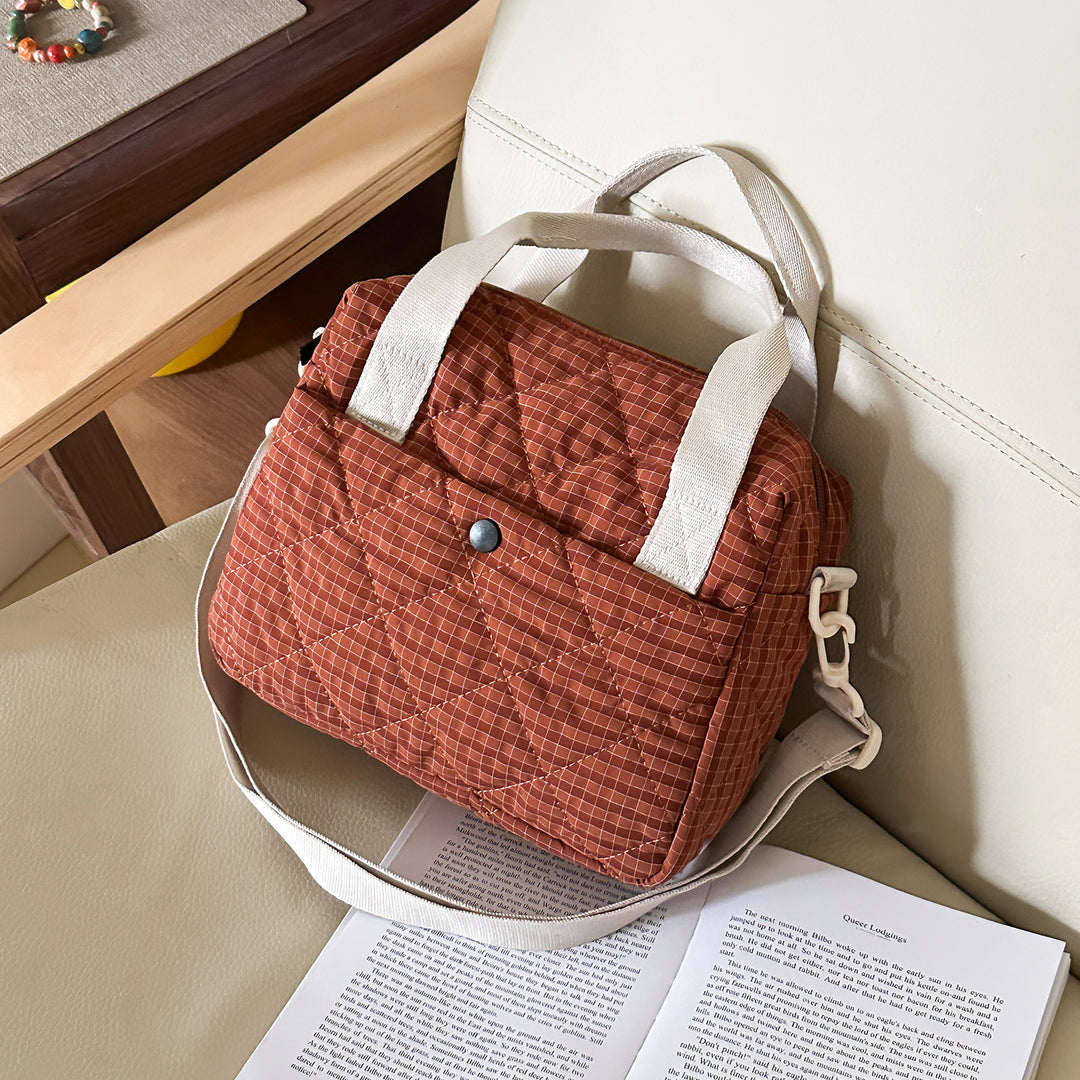 Quilted Multi-Pocket Crossbody Bag