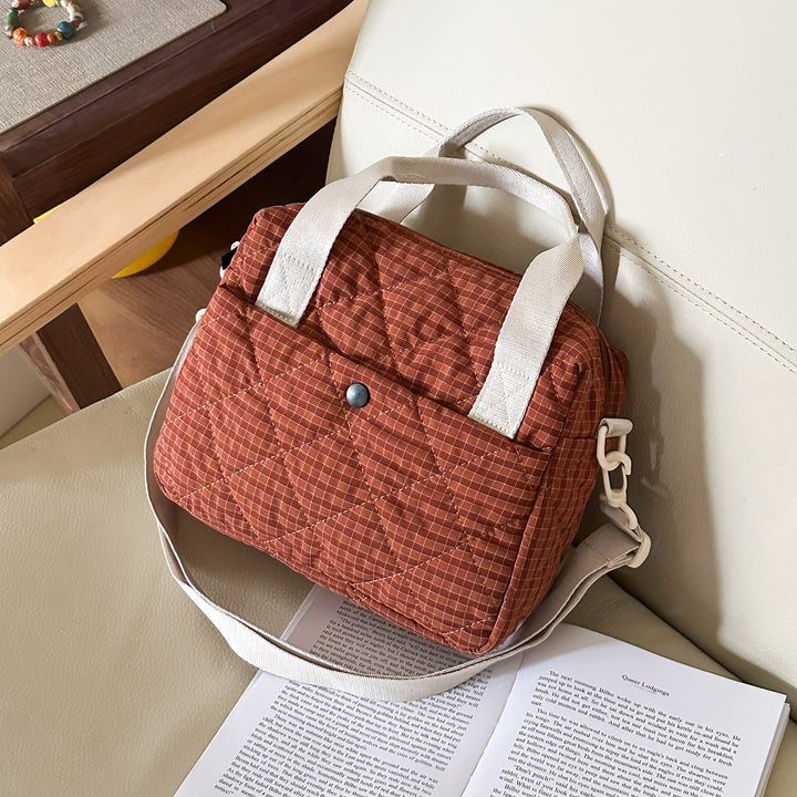 Quilted Multi-Pocket Crossbody Bag