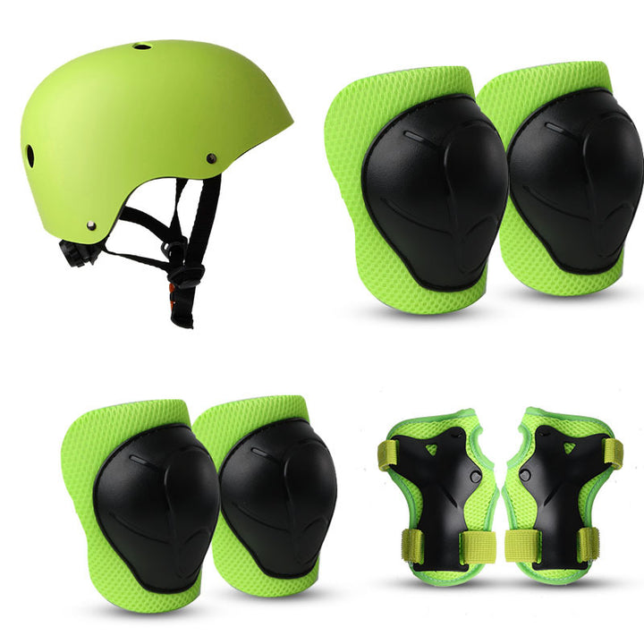 Children's Colorful Safety Helmet and Protective Gear Set Stornfield