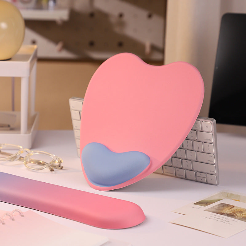 Heart-Shaped Mouse Pad with Wrist Support