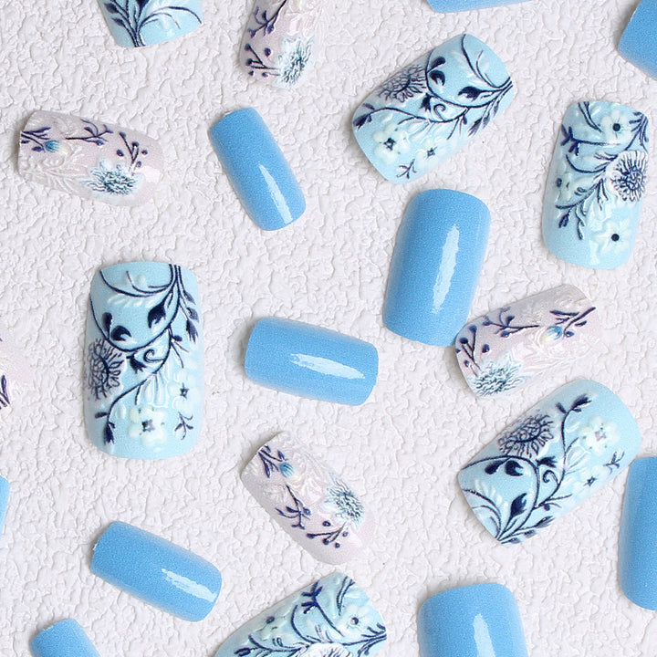 Botanical Floral Press-On Nail Art Stornfield