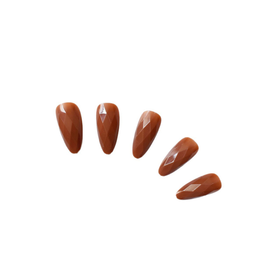 Premium Glossy Diamond-Shaped Press-On Nails Stornfield