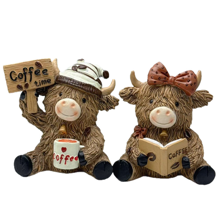 Decorative Highland Cattle Coffee Figure Stornfield