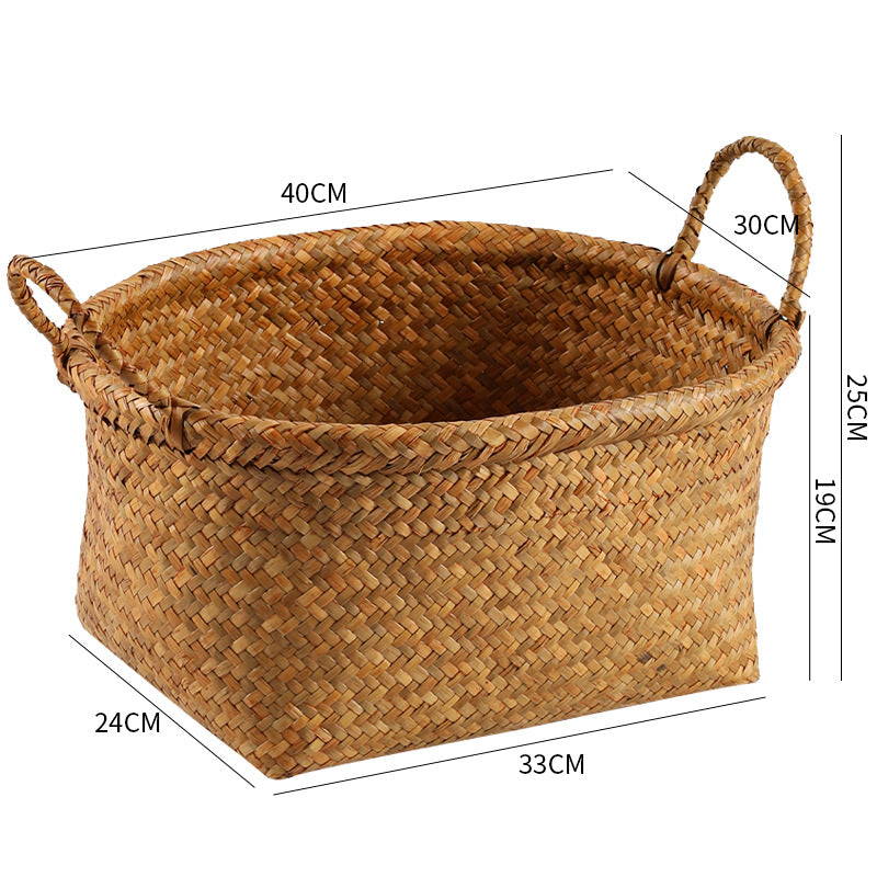 Unisex Natural Fiber Storage Basket with Wide Rim Stornfield