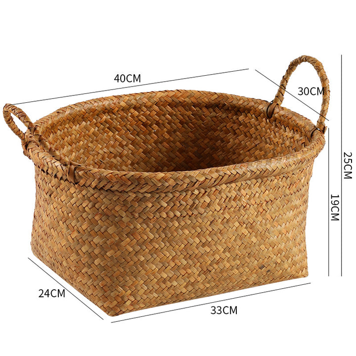 Unisex Natural Fiber Storage Basket with Wide Rim Stornfield