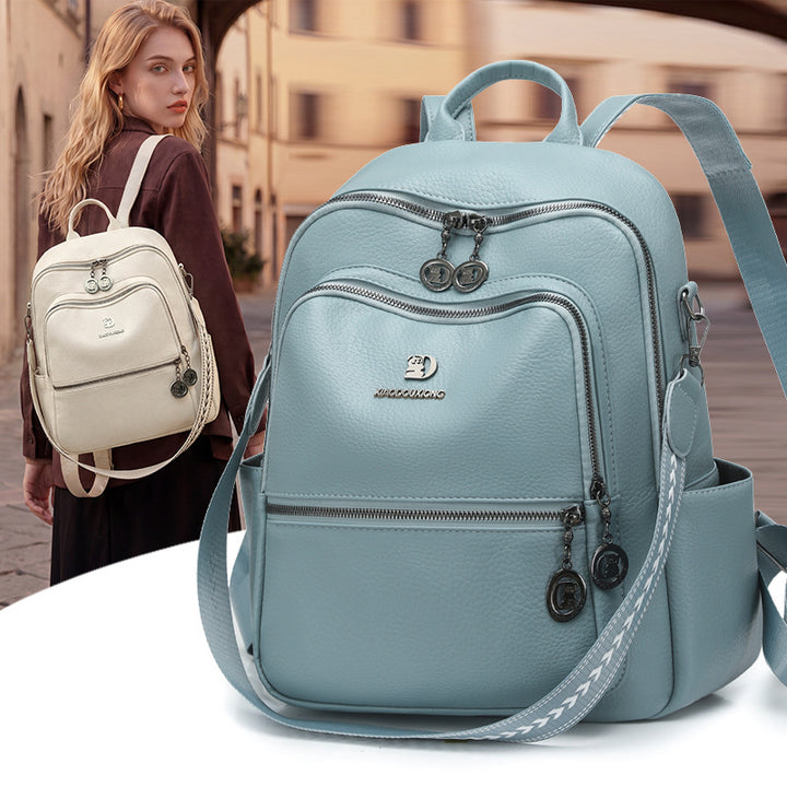Multi-Functional Leather Backpack Stornfield