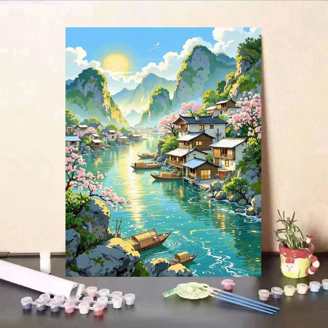 Scenic Landscape DIY Paint by Numbers Art Kit Stornfield