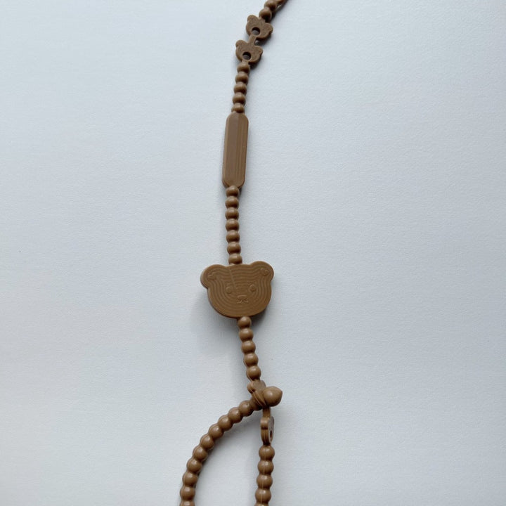 Multi-Purpose Beaded Safety Cord with Teddy Snap and Quick-Release Clip