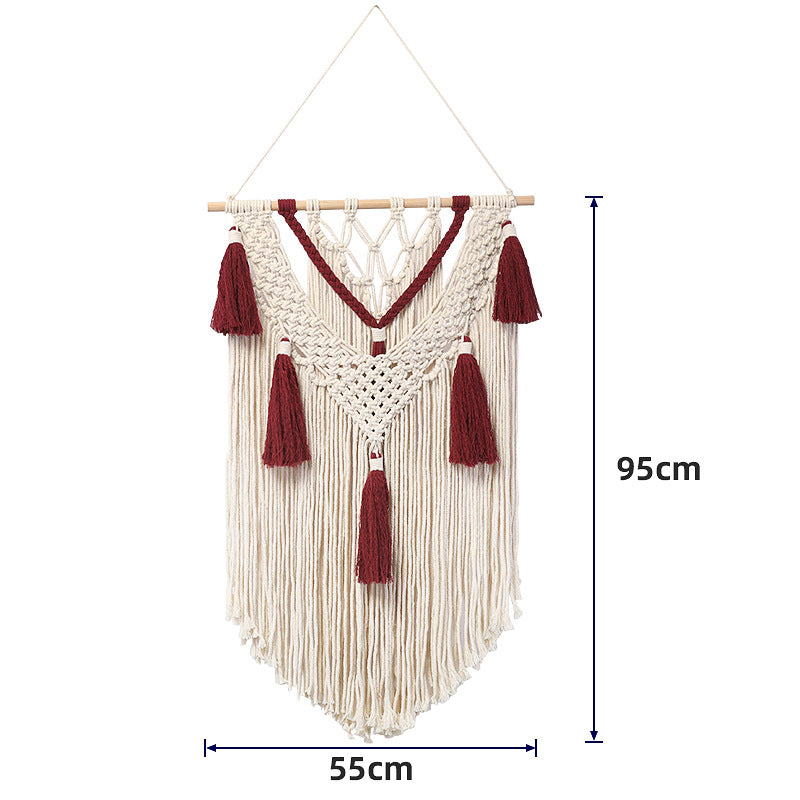 Macramé wall hanging with fringes and tassels Stornfield