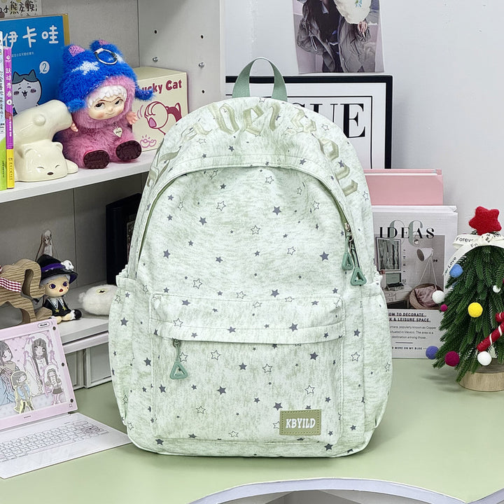 Stylish Star-Embellished Corduroy Backpack Stornfield
