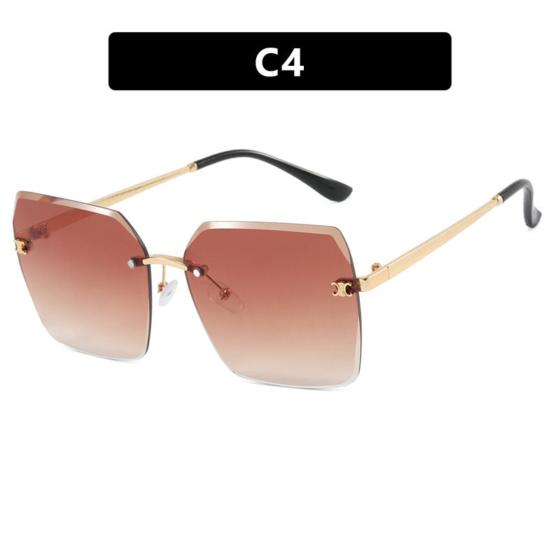 Women's square sunglasses in modern design with delicate metal frame Stornfield